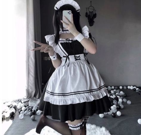 Maid Outfit Anime, Maid Cosplay, Anime Cosplay Costumes, Maid Outfit, Apron Dress, Japanese Outfits, Rave Wear, Cosplay Dress, Anime Cosplay