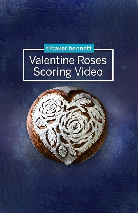 Scoring Patterns, Bread Scoring Patterns, Sourdough Scoring, Valentine Roses, Bread Scoring, Bread Bakery, Bread Art, Valentines Roses, Sour Dough