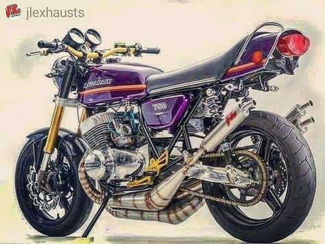 Kawasaki Cafe Racer, Kawasaki H2, Kawasaki Motor, Kawasaki Bikes, Мотоциклы Cafe Racers, Japanese Motorcycle, Rat Bike, Moto Vintage, Motorcycle Manufacturers