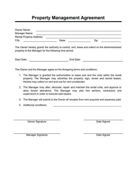 Fillable Form Property Management Agreement Property Management Agreement, House Documents Paper, Inheritance Documents Proof, Property Document, House Documents, Payment Agreement, Billing Format, God Grace, Tenant Screening