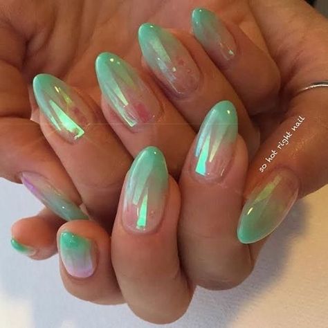 Unicorn Nails Designs, French Manicures, Green Nail Designs, Unicorn Nails, Nail Pops, Flower Nail Designs, Girls Nails, Nail Designs Spring, Chic Nails