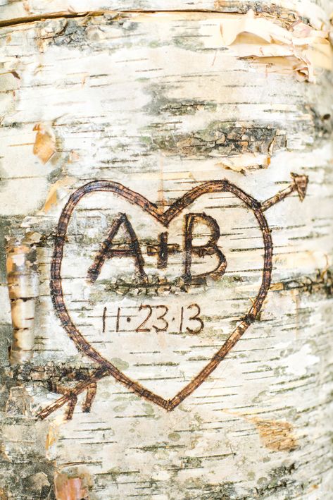 Tree Carving Initials, Cricut Anniversary Card, Winter Wedding Fashion, Wedding Arbors, 5th Wedding Anniversary, Wedding Quilt, Initial Tattoo, Tree Carving, Wedding Logos