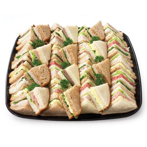 Party Food Trays, Best Freeze Dried Food, Catering Food Displays, Sandwich Platter, Cocktail Party Food, Gourmet Sandwiches, Party Sandwiches, Sandwich Trays, Party Food Buffet