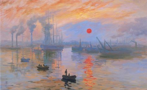 Monet Paintings Impressionism, Impression Sunrise, Artist Monet, Impressionism Monet, Claude Monet Paintings, Claude Monet Art, Sunrise Painting, Monet Art, Monet Paintings