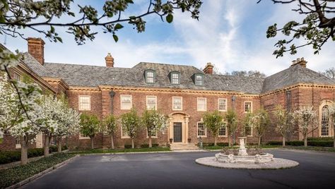 21,000 Sq. Ft. Florida Mansion with Indoor Piazza, Commercial Theatre, & 6,200 Sq. Ft. Guest House Reduced to $9.85M (PHOTOS) Florida Mansion, Colonial Mansion, Detroit Art, Bluestone Patio, Grosse Pointe, Ceiling Murals, Mansions For Sale, Sistine Chapel, Colonial Revival