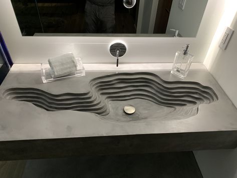 Erossion sink microcement What Is Interior Design, Bathroom Sink Design, Concrete Furniture, Architecture 3d, Sink Design, Bedroom Layouts, Dream Home Design, Wash Basin, Magazine Design