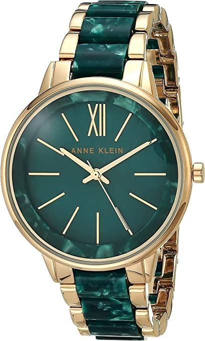 Anne Klein Watch, Blue Keychain, Green Watch, Resin Bracelet, Watches Luxury, Jewelry Clasps, Girls Watches, Two Tone Watch, Minerals Crystals