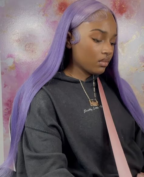 Lavender Lace Front Wig, Color Wigs, Lace Fronts, Wig Colors, Wig Ideas, Goddess Braids Hairstyles, Birthday Hair, Protective Hairstyles Braids, Dope Hairstyles