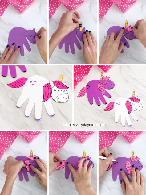 🦄 Unicorn Handprint Craft ✂️ Get the... - Fun Crafts For Kids | Facebook Unicorn Handprint, Handprint Craft, Fun Crafts For Kids, Animal Crafts, Girl Scout, Hand Print, Girl Stuff, Girl Scouts, Kids Art