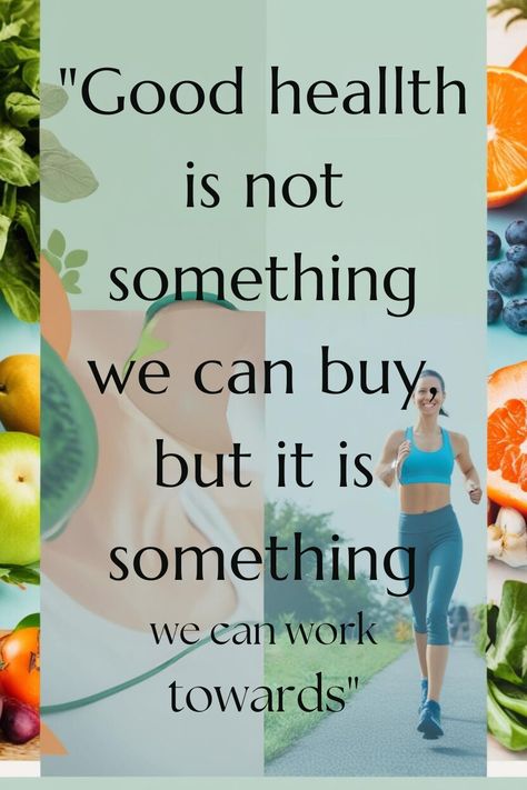 Image of a green smoothie with the quote 'Good health is not something we can buy, but it is something we can work towards' - Inspirational quotes for a healthy lifestyle. Health And Wellness Quotes, Healthy Motivation, Wellness Quotes, Health Quotes, Health Info, Lifestyle Inspiration, Living Well, Quotes Life, A Healthy Lifestyle