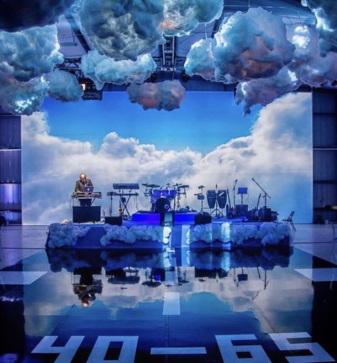 Clouds Stage Design, Cloud Event Decor, Stage Ideas Design Event, Cloud Stage Design, In The Clouds Party, Clouds Event, Cloud Exhibition, Cloud Event, Clouds Party