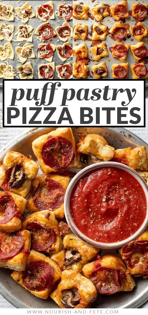 Puff Pastry Recipes Dinner, Puff Pastry Snacks, Puff Pastry Pizza, Pastry Pizza, Puff Pastry Recipe, Pepperidge Farm Puff Pastry, Puff Pastry Appetizers, Picnic Snacks, Pastry Appetizer