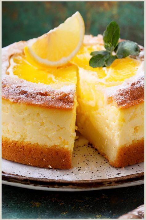 Limoncello ricotta cake - All Beautiful Recipes Limoncello And Ricotta Cake, Italian Kitchen Recipes, Ricotta Self Filling Cake, Lemon Cello And Ricotta Cheesecake, Lemon Ricotta Cheesecake Italian, Recipe Party Ideas, Limoncello Cake Italian, Lemonopita Cake, Lemoncello Cupcake Recipe