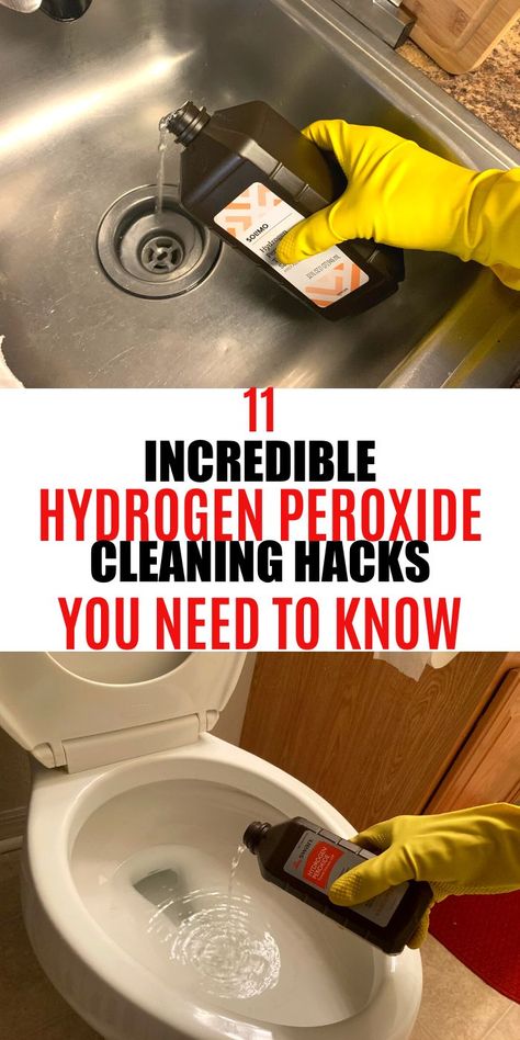 Hydrogen Peroxide Cleaning, Cleaning With Hydrogen Peroxide, Cleaning With Peroxide, Peroxide Uses, Hydrogen Peroxide Uses, Diy Cleaning Solution, Homemade Cleaning Solutions, Diy Cleaning Hacks, Diy Home Cleaning