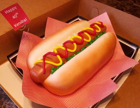 Hot dog cake Enough said Hot Dog Cake, Hot Dog Cakes, Is It Cake, It Cake, Dog Cakes, Enough Said, Dog Birthday Party, Dog Cake, Birthday Party Cake