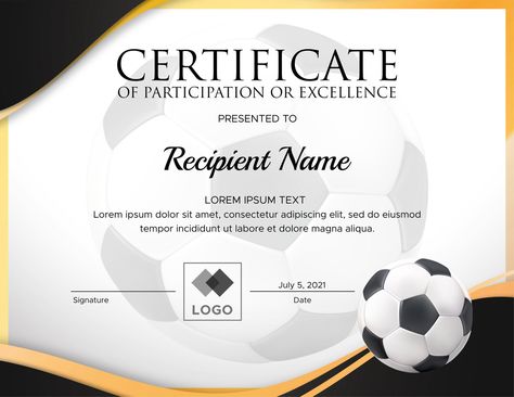 Editable Soccer Award Certificates Certificate Maker, Soccer Awards, Awards Certificates Template, New Template, Award Certificates, Certificate Of Achievement, Sports Awards, Gift Certificate Template, Key Design