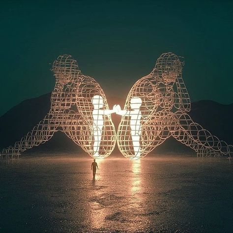 Burning Man Aesthetic, Therapy Space, Burning Man Art, Love Sculpture, Couple References, Man Aesthetic, The Butterfly Effect, Academia Aesthetics, Burning Man Festival