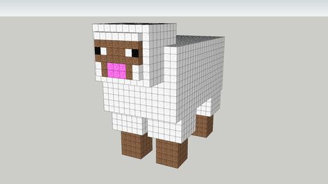 Minecraft Sheep Build, Minecraft Sheep Statue, Minecraft Animals, Minecraft Sheep, Dirt Texture, Minecraft Pig, Minecraft Statues, Minecraft Farm, Minecraft Pixel Art