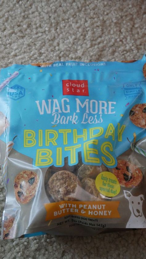 These special doggy treats are the perfect way to celebrate a birthday or adoption day! They are made from natural ingredients like peanut butter, honey and a mixture of fruit including blueberries and cranberries. Our dog loves the fancy birthday treat and I love the natural ingredients that are healthy but still excite the pups. https://www.petco.com/shop/en/petcostore/product/cloud-star-birthday-bites-wag-more-bark-less-peanut-butter-and-honey-dog-treats Fancy Birthday, Doggy Treats, Butter Honey, Birthday Treat, Adoption Day, Peanut Butter Honey, Birthday Treats, Blueberries, Dog Treats