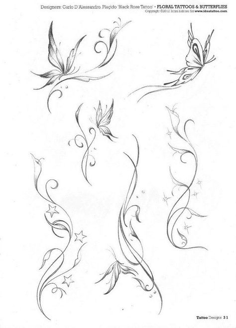 Curvy Tattoo Design, Ethereal Line Art, Ethereal Tattoo Designs, Painting Inspired Tattoo, Fairy Core Tattoo Ideas, Symmetric Back Tattoo, Flowy Tattoo Design, Swirly Tattoo Designs, Fairy Tattoos For Women Unique