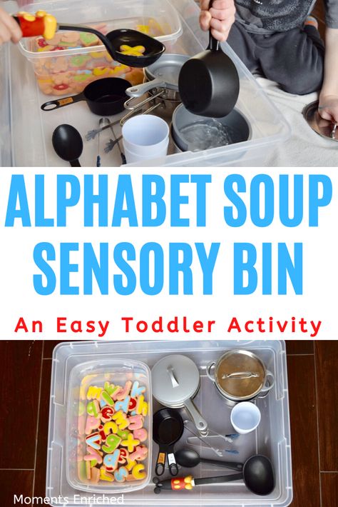 Alphabet Sensory Bin, Toddler Fine Motor Activities, Easy Learning Activities, Sensory Bin Play, Homeschooling Preschool, Alphabet Cookies, Sensory Bag, Jurassic Period, Family Day Care