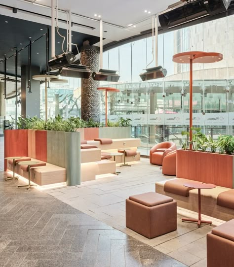 Office Link Coworking Offices - Istanbul | Office Snapshots Cafe Lounge Design, Office Lounge Area Design, Coworking Space Design, Veuve Cliquot, Tiered Seating, Innovative Office, Coworking Office, Shared Office, Office Lounge