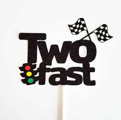 2 Fast Birthday Party, Two Fast Cake, Two Fast Party, Two Fast, Race Car Cake, Two Fast Birthday, Race Car Cakes, Car Cake Toppers, 2nd Birthday Party For Boys