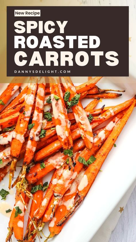 Add a fiery kick to your table with our tantalizing Spicy Roasted Carrots recipe! 🌶️🥕 These perfectly roasted carrots are coated in a blend of bold spices, resulting in a delicious marriage of heat and sweetness. A must-try side dish that's easy to make and pairs perfectly with any main course. Get ready to ignite your taste buds! 🔥🔥 #SpicyRoastedCarrots #FlavorfulVeggies #RoastedDelights #EasyRecipeIdeas #FoodieFaves #TastySides #CookingInspiration Tahini Sauce Recipe, Spicy Carrots, Roasted Carrots Recipe, Carrots Recipe, Sides Recipes, Happy Cooking, Tahini Dressing, Cooking Game, Carrot Recipes