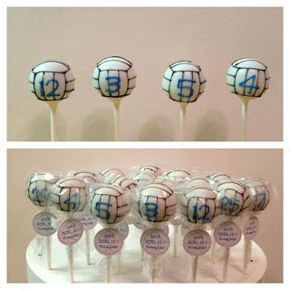 how to make volleyball cake pops - Google Search Volleyball Cake Pops, Volleyball Party Ideas, Volleyball Treats, Volleyball Birthday Cakes, Volleyball Gift Ideas, Volleyball Snacks, Volleyball Cookies, Volleyball Cake, Volleyball Crafts