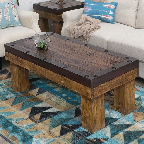 Solid wood coffee table