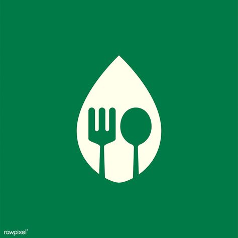 Spoon and fork logo in a leaf vector | free image by rawpixel.com / NingZk V. Spoon And Fork Logo, Cook Logo, Fork Logo, Eat Logo, Cooking Logo, Free Logos, Leaf Vector, Free Business Card Templates, Food Logo Design