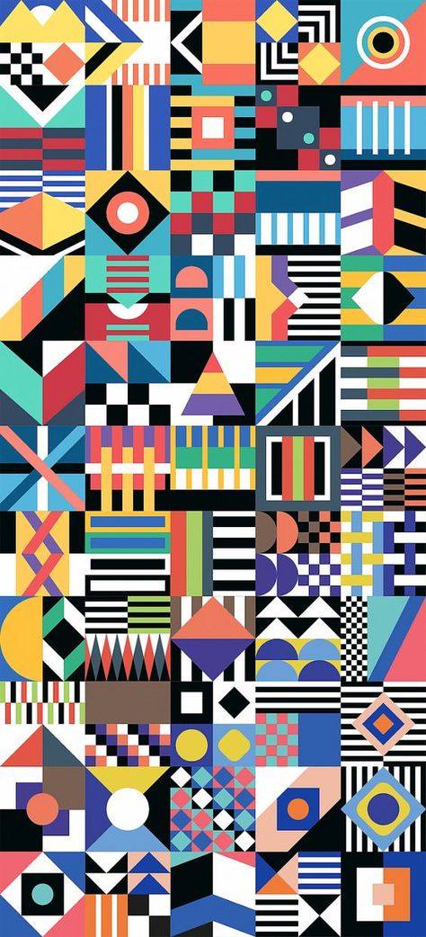 Invisible Cities, Graphisches Design, Memphis Design, Elements Of Design, Flat Vector, Op Art, Graphic Patterns, Geometric Art, Visual Design