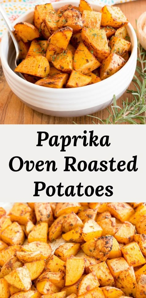 Super Easy Meal Prep, Toaster Oven Cooking, Paprika Recipes, Toaster Oven Recipes, Potatoes In Oven, Oven Roasted Potatoes, Roasted Potato Recipes, Smart Oven, Potato Side Dishes