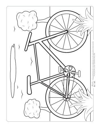 A bicycle coloring page for kids. Bicycle Crafts For Kids, Vakansie Tyd, Bicycle Coloring Pages, Transport Activities, Transportation Coloring Pages, Bicycle Printable, Transportation Preschool Activities, Bicycle Crafts, Bike Craft