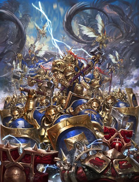 Stormcast Eternal Battletome Art - Warhammer Age of Sigmar Stormcast Eternals Art, Warhammer Age Of Sigmar Art, Stormcast Eternals, Warhammer Age Of Sigmar, Warhammer Aos, Images Harry Potter, Warhammer 40k Art, Game Workshop, Fantasy Battle