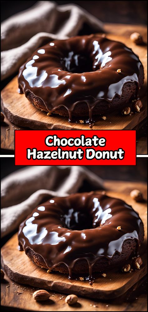 Savor the rich flavors of a Chocolate Hazelnut Donut! 🍩🍫🌰 This indulgent treat features a soft, fluffy donut filled with creamy chocolate hazelnut spread, delivering a delightful burst of flavor in every bite. Topped with a luscious chocolate glaze and sprinkled with crushed hazelnuts, these donuts are perfect for chocolate lovers seeking a sweet, nutty twist. #ChocolateHazelnutDonut #Baking #SweetTreats #DonutDelight #ChocolateLovers Chocolate Covered Donuts Recipe, Nutella Glazed Donut, Chocolate Yeast Donut Recipe, Chocolate Filled Donut Recipe, Donuts Chocolate Glaze, Flavor God Recipes Chocolate Donut, Donut Filling, Donuts Recipe, Donut Recipe