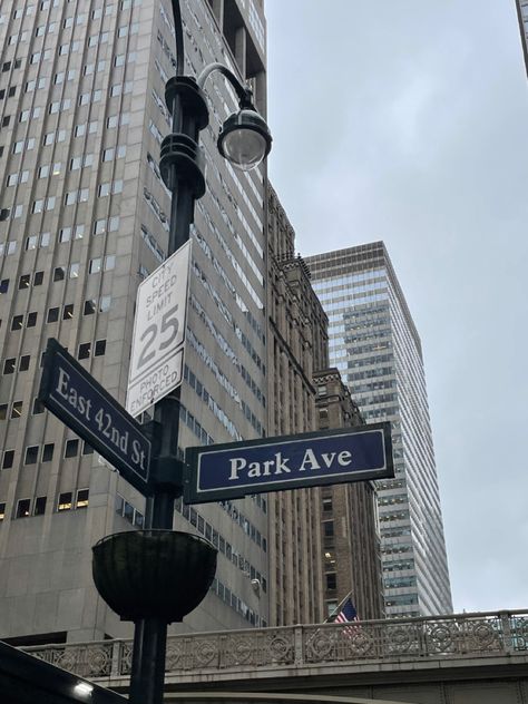 New York Street Signs, Park Avenue Princess, Bright Lights Big City, Charlotte York, New York February, 42nd Street, Clean Girl Aesthetic, I ❤ Ny, Living In New York