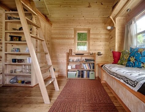 Sweet Pea Tiny House – Plans to Build Your Own Tiny Garage, Alternative House, Wall Paneling Ideas, Garage Homes, Mini Chalet, Paneling Ideas, House View, Building A Tiny House, Tiny House Inspiration