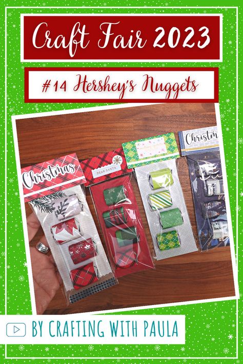 In this video tutorial, you will learn how to create a Hershey’s nuggets’ gift. This is my take on these, hope you like it. Great for stocking stuffers and last-minute gifts. Hershey Nugget, Hershey Candy, Candy Wrappers, Craft Fair, Dear Santa, Santa Christmas, Last Minute Gifts, Craft Fairs, Video Tutorial