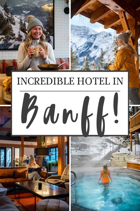 The Best Hotel in Banff, Canada. Click through for one of the best places to stay in Banff National Park. These mountain chalets and cabins include stone fireplaces, mountain views, and an outdoor hot tub. This is definitely one of the best things to do in Banff! #banff #canada #travelcanada #madetoexplore #crmr #buffalomountainlodge Things To Do In Banff, Outdoor Hot Tub, Fairmont Banff Springs, Johnston Canyon, Stone Fireplaces, Icefields Parkway, Banff Canada, Travel Canada, Mountain Getaway