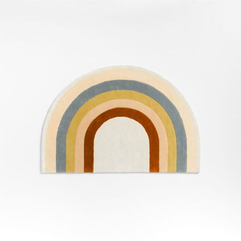 Hand-Tufted Wool Kids Rainbow-Shaped Kids Rug 4x6 | Crate & Kids Boy Rugs, Rainbow Carpet, Tuft Rug, Boys Rug, Baby Rug, Girls Rugs, Kids Rainbow, Baby Rugs, Kids Rug