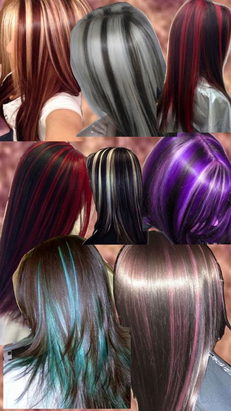 Skunk Hair, Red Hair Inspo, Hair Inspiration Long, Hair Color Streaks, Hair Streaks, Dyed Hair Inspiration, Hairstyles For Layered Hair, Pretty Hair Color, Hair Stylies