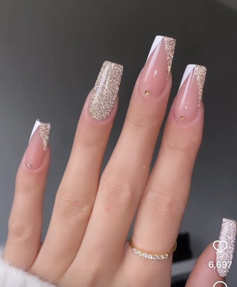 Color Carne, Uñas Acrilicas, New Year's Nails, Nude Nails, Nail Designer, Glue On Nails, Stylish Nails, Nail Inspo, Acrylic Nails