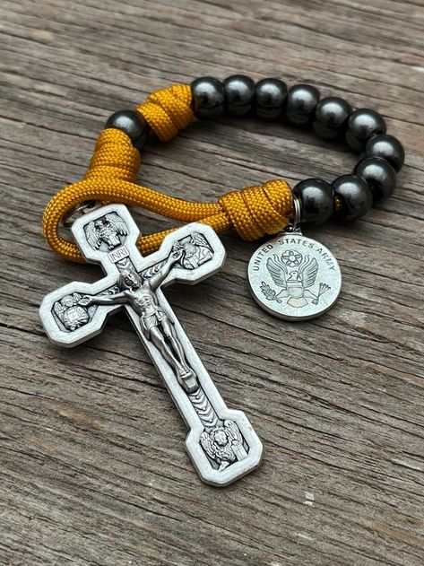 Combat Rosary, Rugged Rosary, Military Rosary, Home Screen Wallpaper Hd, Paracord Rosary, Pocket Rosary, Album Cover Wallpaper Collage, Bead Rosary, African Wear Styles For Men