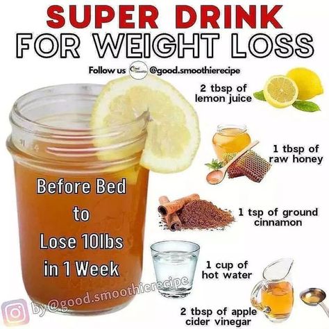 🔥Smoothie Help Weight Loss🔥 on Instagram: "K📲This Is How the fat-burning drink is Done Ingredients: 2 tablespoons of Apple cider vinegar 2 Tablespoons of Lemon juice 1 Tablespoon of Raw honey 1 tablespoon of ground cinnamon powder 1 cup of hot WaterHere is how to prepare this fat-burning drink! The preparation is simple. You only need to heat the 1 cup of water. Make sure that the water does not reach the boiling point. When the water is well heated, then add all of the remaining ingredients Passion Fruit Smoothie, Vegan Protein Smoothie, Vegan Smoothie Bowl, Fat Burning Juice, Best Smoothie Recipes, Boiling Point, Cup Of Water, Smoothie Diet Plans, Smoothie Bowl Recipe