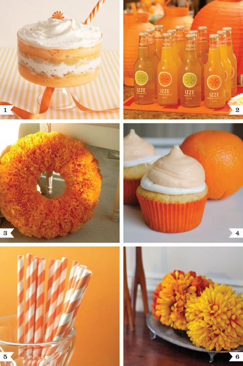 Orange Party Ideas, Orange Themed Party, Orange Birthday Parties, Halloween Finger Foods, Halloween Party Appetizers, Orange Birthday, Orange Party, Color Party, Halloween Appetizers