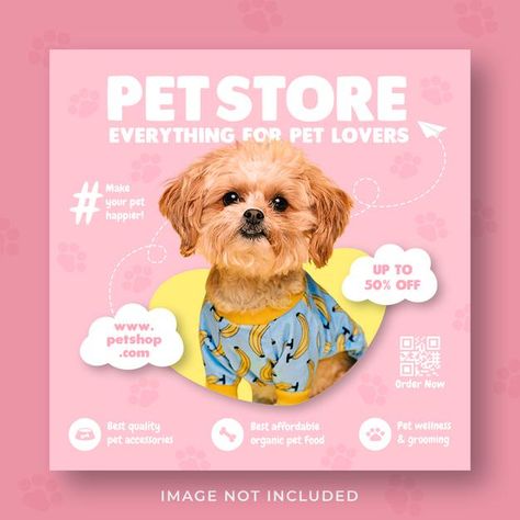 Pet Graphic Design, Pet Social Media, Pet Advertising, Pet Branding, Christmas Flyer Template, Social Media Branding Design, Pet Design, Dog Branding, Graphic Design Fun