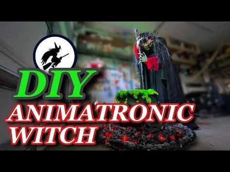 Animatronic Halloween Witch - DIY - YouTube Diy Halloween Animatronics, Animatronic Halloween, Outdoor Witch, Halloween Props Scary, Animated Witch, Haunted House Halloween Party, Halloween Maze, Animated Halloween Props, Halloween Videos