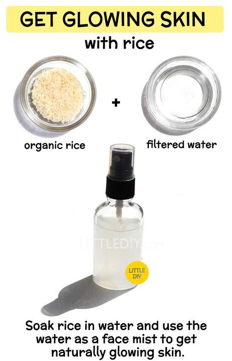 Rice water makes for an excellent natural face toner. It helps in keep the skin soft, smooth and glowing.  It also works to shrink the pores and even out y #murray34725 Natural Face Toner, Natural Beauty Treatments, Skin Care Routine For 20s, Night Time Skin Care Routine, Nighttime Skincare, Natural Glowing Skin, Anti Aging Oils, Rice Water, Homemade Face