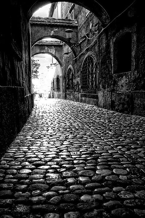 Josef Koudelka, Cobblestone Street, White Pictures, Photo B, Foto Art, Black N White Images, Jolie Photo, Black White Photos, Street Photo